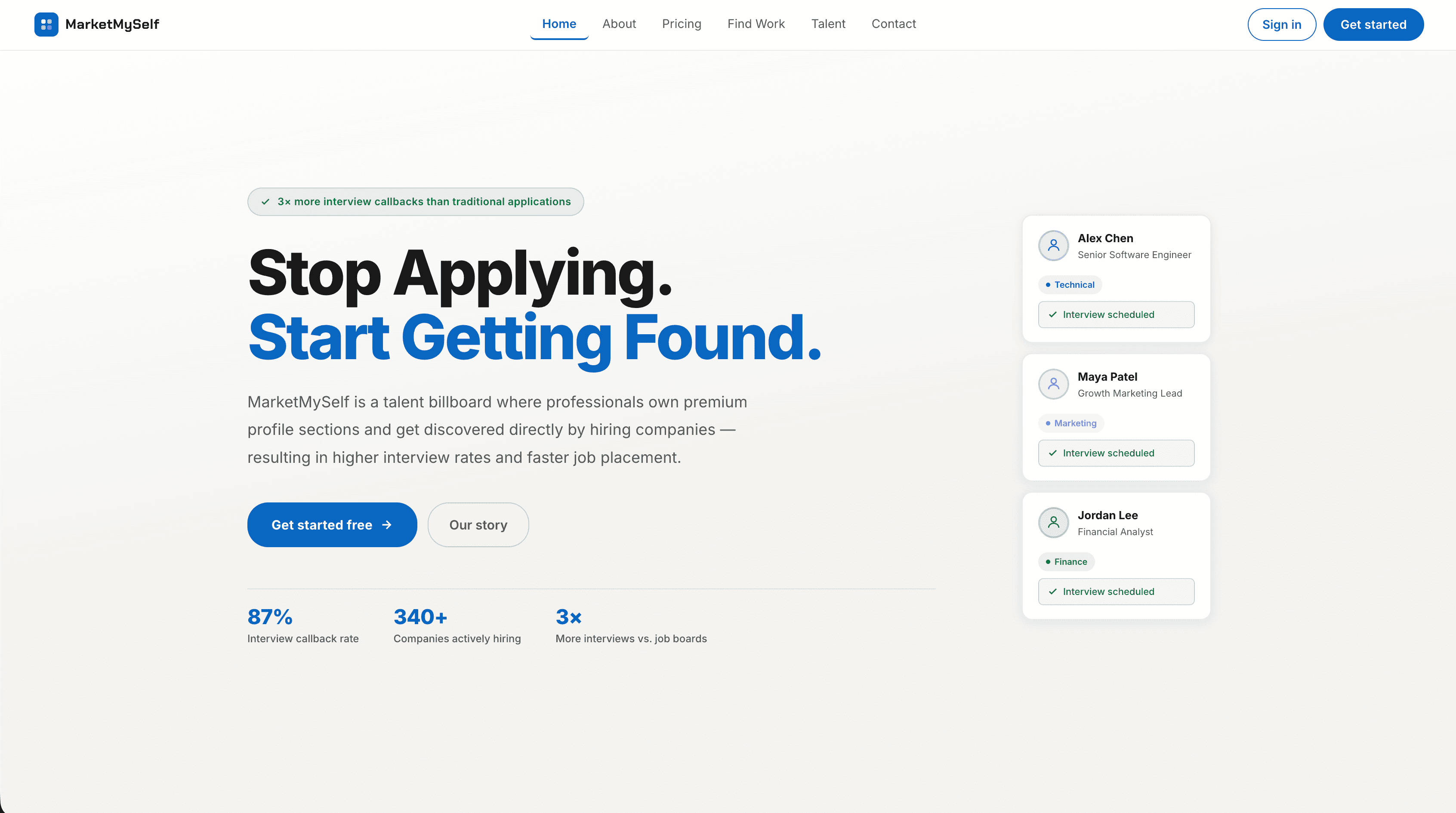 MarketMySelf app screenshot